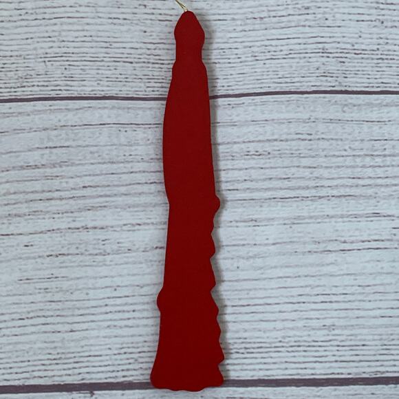 Vintage Wooden Father Christmas Santa Clause Christmas Tree Ornament 6" Tall - Picture 2 of 11